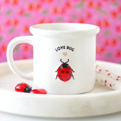 The Fashion Gift Shop: Love Bug Valentine Mug with 3D Ladybird, Ideal Hot Beverage Mugs by Jones Home & Gifts, Mugs and Cups