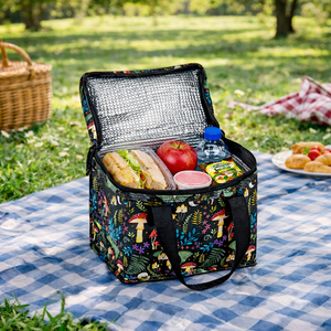 The Fashion Gift Shop: Mystical Dark Forest Lunch Bag | Insulated, Wipe - Clean (RPET) by The Fashion Gift Shop , Insulated lunch bag