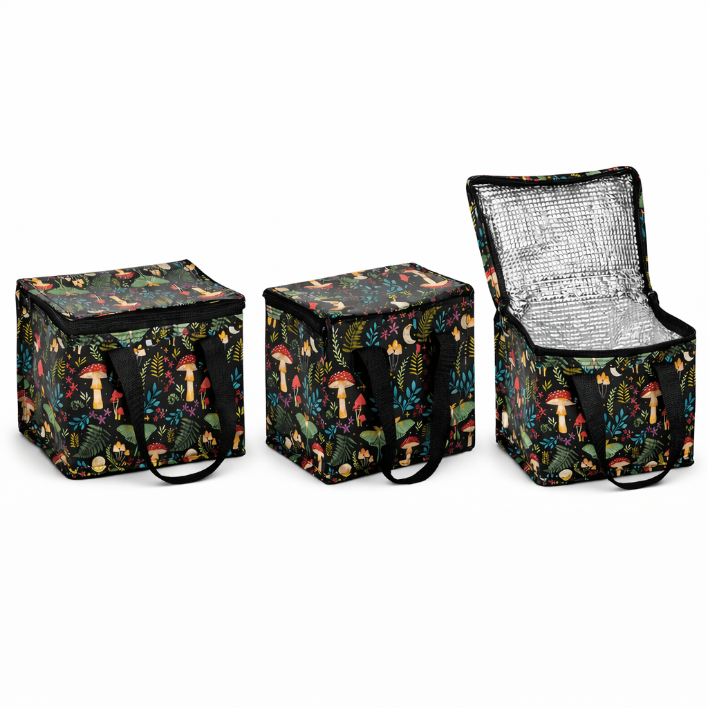 The Fashion Gift Shop: Mystical Dark Forest Lunch Bag | Insulated, Wipe - Clean (RPET) by The Fashion Gift Shop , Insulated lunch bag