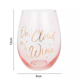 The Fashion Gift Shop: On Cloud Wine Stemless Drinking Glass by Jones Home & Gifts, Stemless Wine Glass