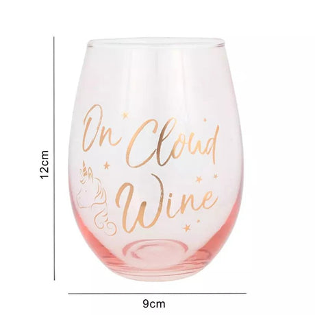 The Fashion Gift Shop: On Cloud Wine Stemless Drinking Glass by Jones Home & Gifts, Stemless Wine Glass