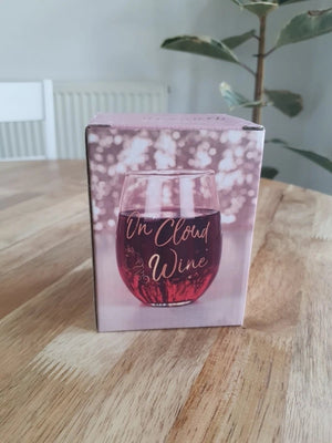 The Fashion Gift Shop: On Cloud Wine Stemless Drinking Glass by Jones Home & Gifts, Stemless Wine Glass