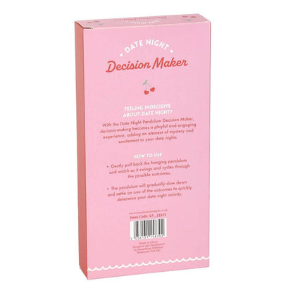 Pink DecisionMaker game box with instructions and barcode