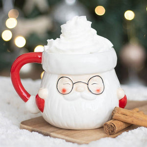 The Fashion Gift Shop: Santa Claus Shaped Ceramic Mug 500ml | Christmas Hot Chocolate & Coffee Mug by Jones Home & Gifts, Mugs and Cups