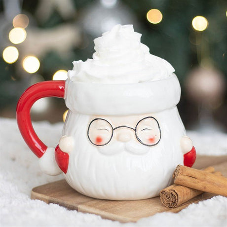 The Fashion Gift Shop: Santa Claus Shaped Ceramic Mug 500ml | Christmas Hot Chocolate & Coffee Mug by Jones Home & Gifts, Mugs and Cups