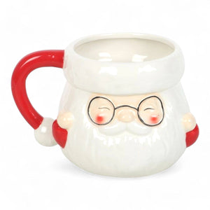 The Fashion Gift Shop: Santa Claus Shaped Ceramic Mug 500ml | Christmas Hot Chocolate & Coffee Mug by Jones Home & Gifts, Mugs and Cups