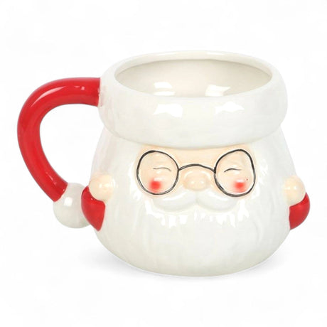 The Fashion Gift Shop: Santa Claus Shaped Ceramic Mug 500ml | Christmas Hot Chocolate & Coffee Mug by Jones Home & Gifts, Mugs and Cups