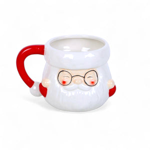 The Fashion Gift Shop: Santa Claus Shaped Ceramic Mug 500ml | Christmas Hot Chocolate & Coffee Mug by Jones Home & Gifts, Mugs and Cups
