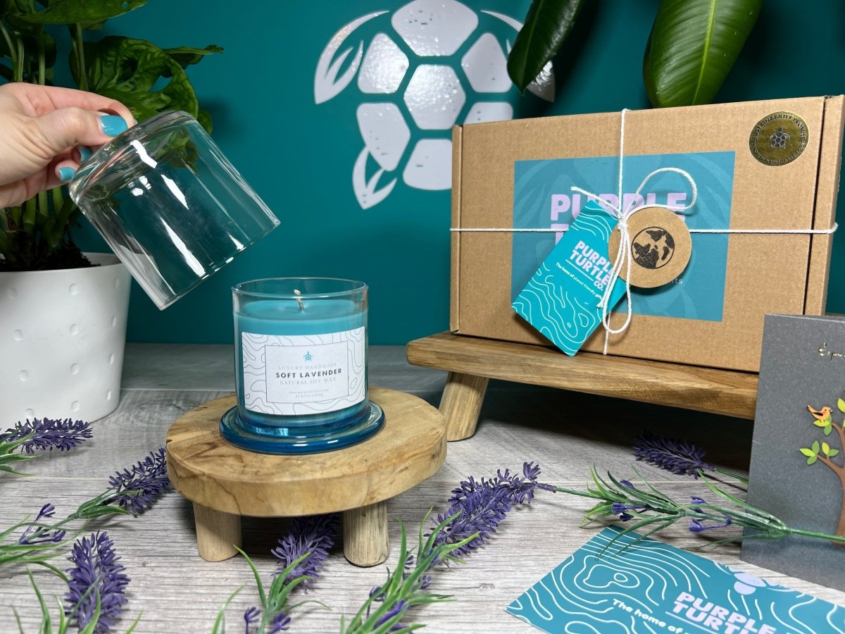 The Fashion Gift Shop: Soy Wax Lavender Candle Gift Set by Purple Turtle Co, Home Decor