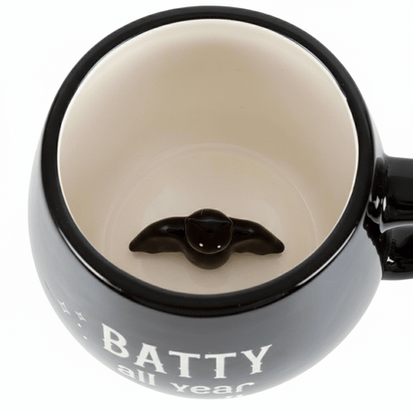 The Fashion Gift Shop: The Batty All Year Black Mug features a delightful hidden Bat design! by Spirit of equinox, Mugs and Cups