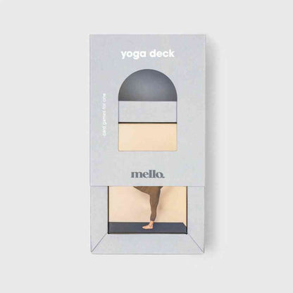 Yoga pose deck card set in box with cover and pose card tray
