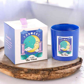 The Fashion Gift Shop: The Moon Amethyst Crystal Chip Violet - Scented Candle by Jones Home & Gifts, Candles