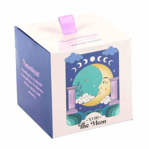 The Fashion Gift Shop: The Moon Amethyst Crystal Chip Violet - Scented Candle by Jones Home & Gifts, Candles