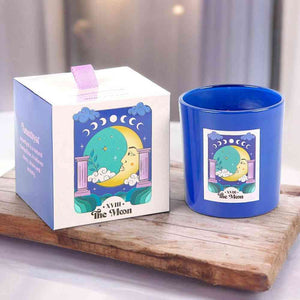 The Fashion Gift Shop: The Moon Amethyst Crystal Chip Violet - Scented Candle by Jones Home & Gifts, Candles