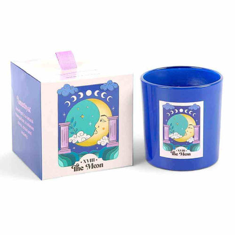 The Fashion Gift Shop: The Moon Amethyst Crystal Chip Violet - Scented Candle by Jones Home & Gifts, Candles