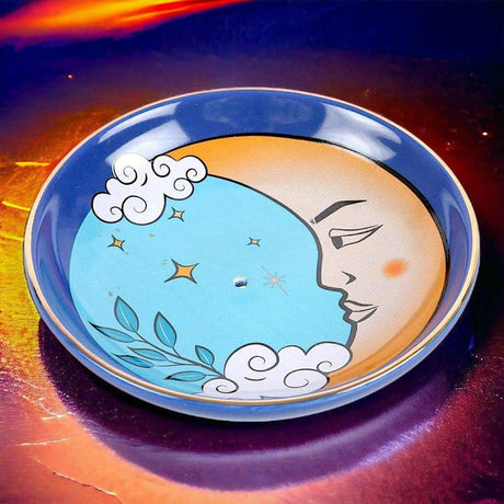 The Fashion Gift Shop: The Moon Celestial Incense Holder for Elegant Decor by Spirit of equinox, Incense Holders