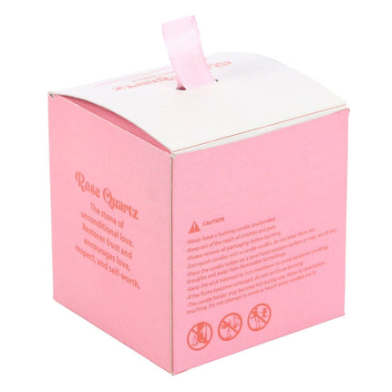 The Sun Rose Quartz Crystal Chip Pink Grapefruit Candle - Candles by Jones Home & Gifts