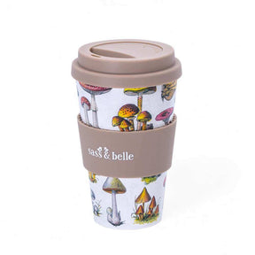 The Fashion Gift Shop: Vintage Mushroom Travel Coffee Cup, Made Recycled Bottles by Sass and Belle, Travel Mug
