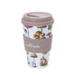 Vintage Mushroom Travel Coffee Cup, Made Recycled Bottles