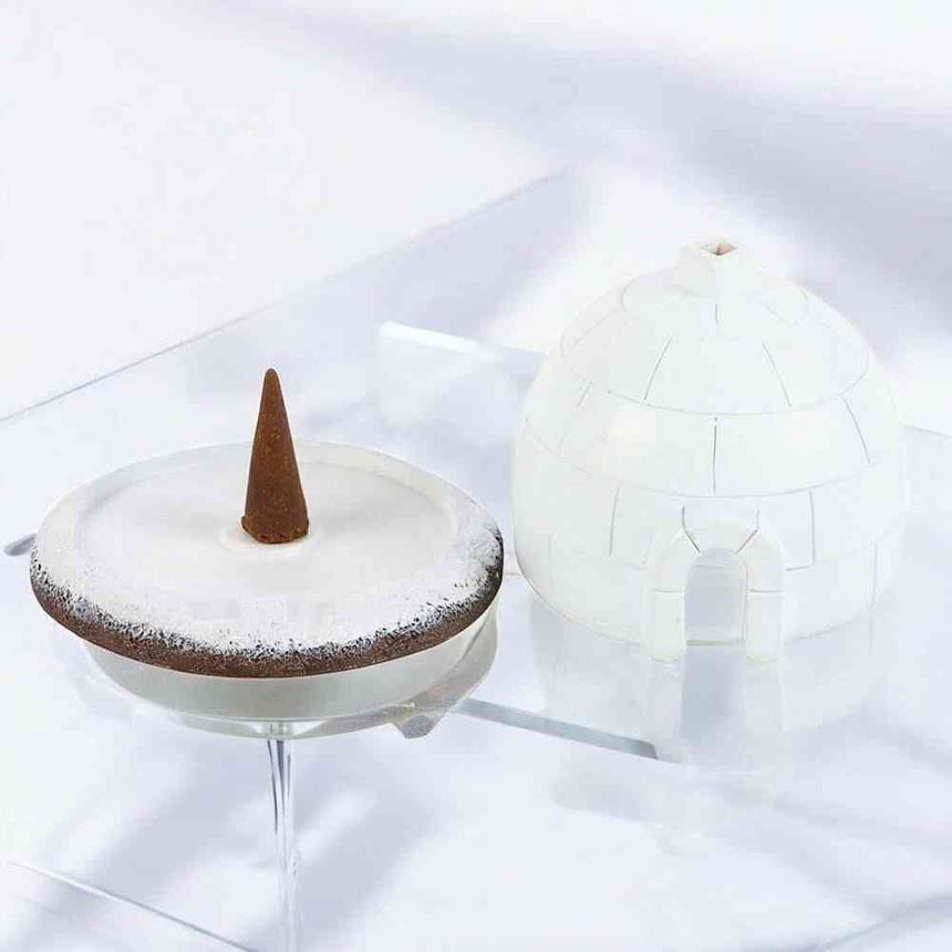 The Fashion Gift Shop: Winter Wonderland Igloo Winter - Themed decor Incense Cone Burner by Jones Home & Gifts, Incense Holders