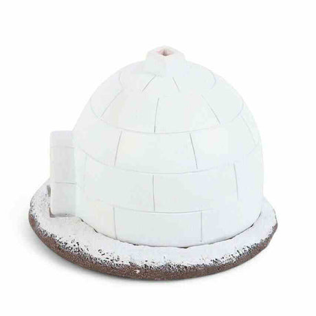 The Fashion Gift Shop: Winter Wonderland Igloo Winter - Themed decor Incense Cone Burner by Jones Home & Gifts, Incense Holders