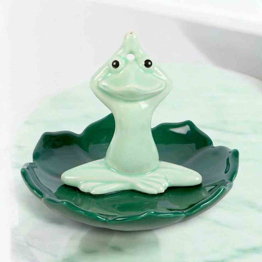 The Fashion Gift Shop: Yoga Frog Incense Stick Holder by Element Fragrance, Incense Holders