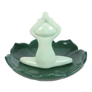 The Fashion Gift Shop: Yoga Frog Incense Stick Holder by Element Fragrance, Incense Holders