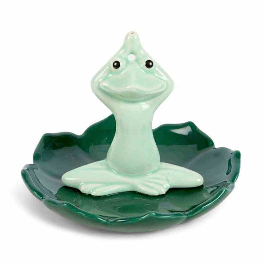 The Fashion Gift Shop: Yoga Frog Incense Stick Holder by Element Fragrance, Incense Holders