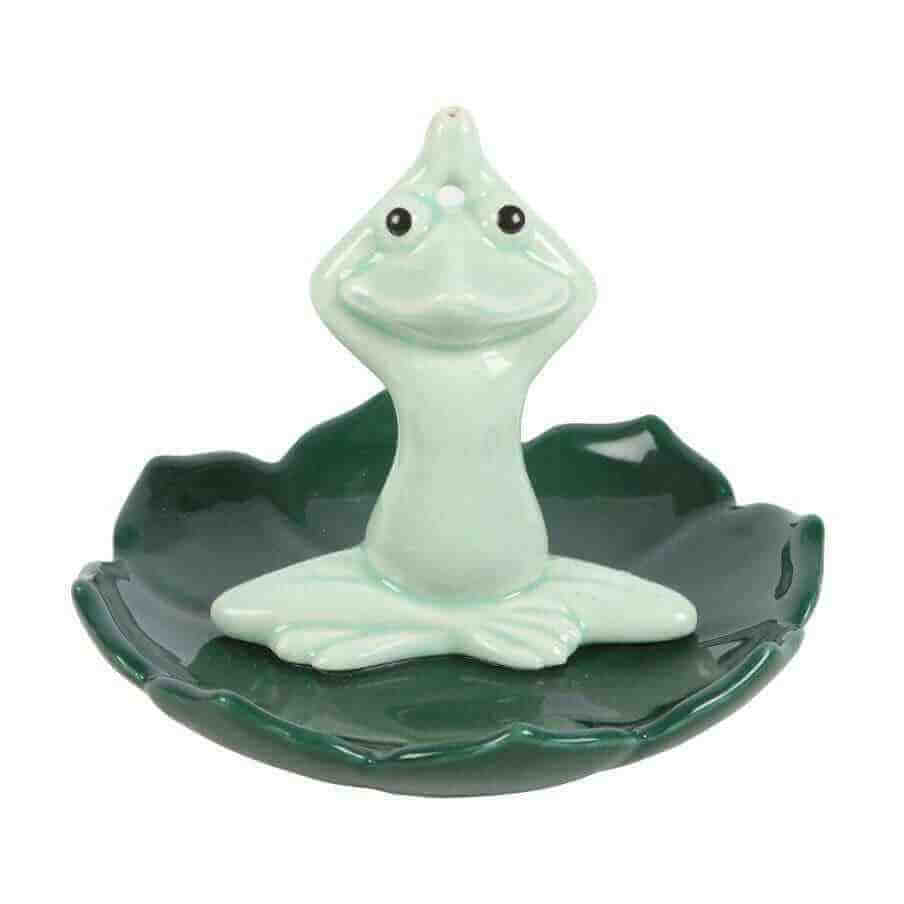 The Fashion Gift Shop: Yoga Frog Incense Stick Holder by Element Fragrance, Incense Holders