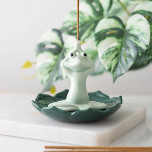 Yoga Frog Incense Stick Holder.