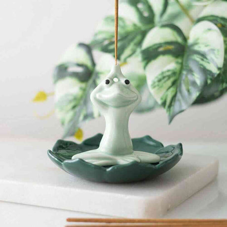 The Fashion Gift Shop: Yoga Frog Incense Stick Holder by Element Fragrance, Incense Holders