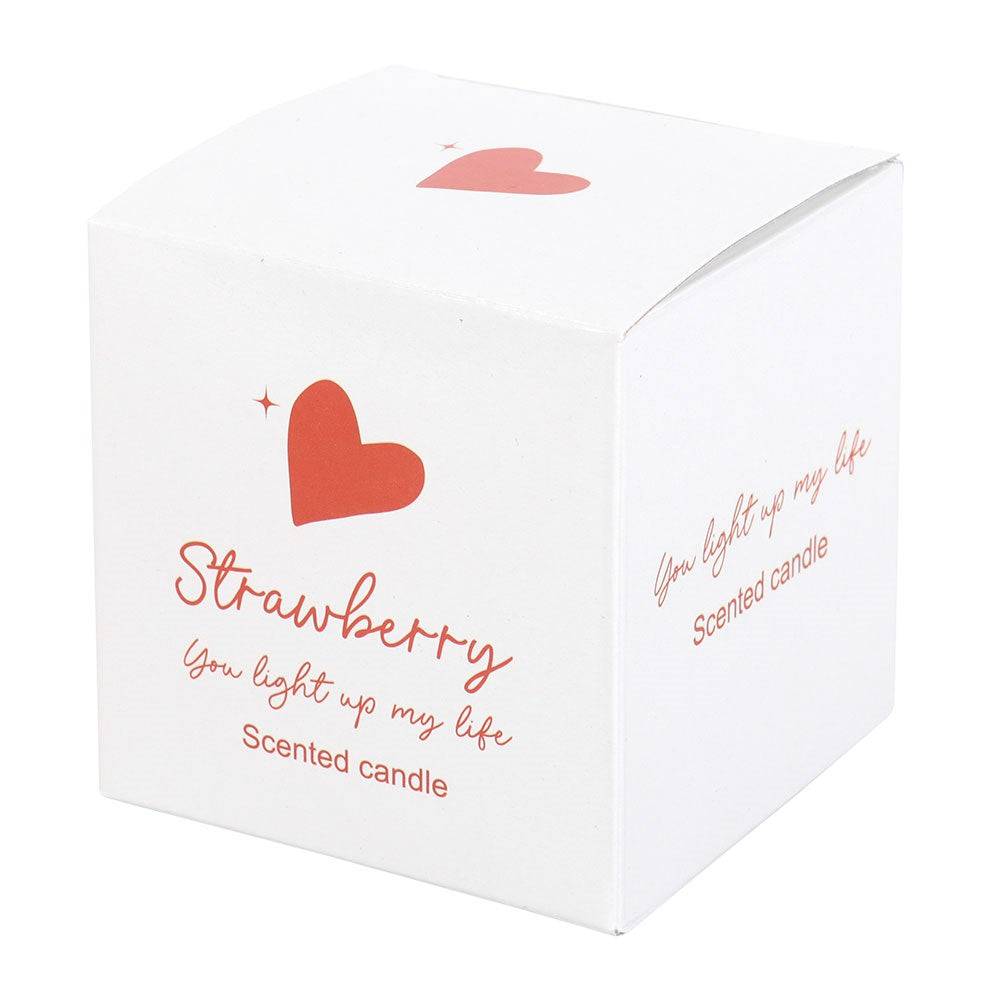 You Light Up My Life Strawberry Scented Candle For Valentines, Anniversary - Candles by Jones Home & Gifts