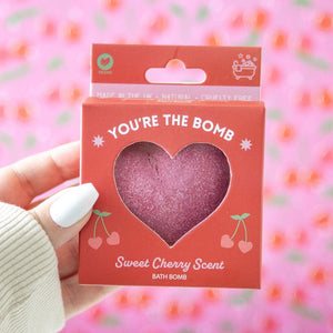 You're the Bomb Cherry Heart Bath Bomb, Valentines Gifts - The Fashion Gift Shop Bath Bombs by Jones Home & Gifts