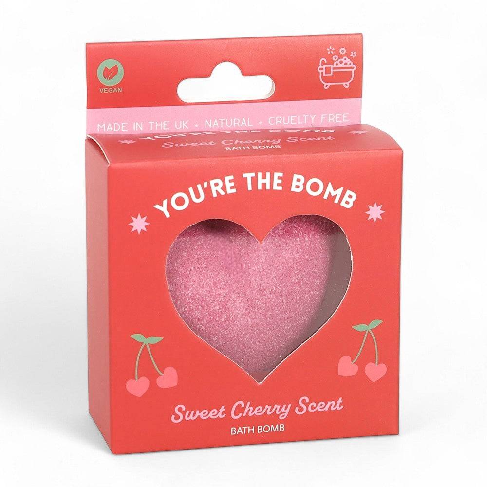 You're the Bomb Cherry Heart Bath Bomb, Valentines Gifts - Bath Bombs by Jones Home & Gifts