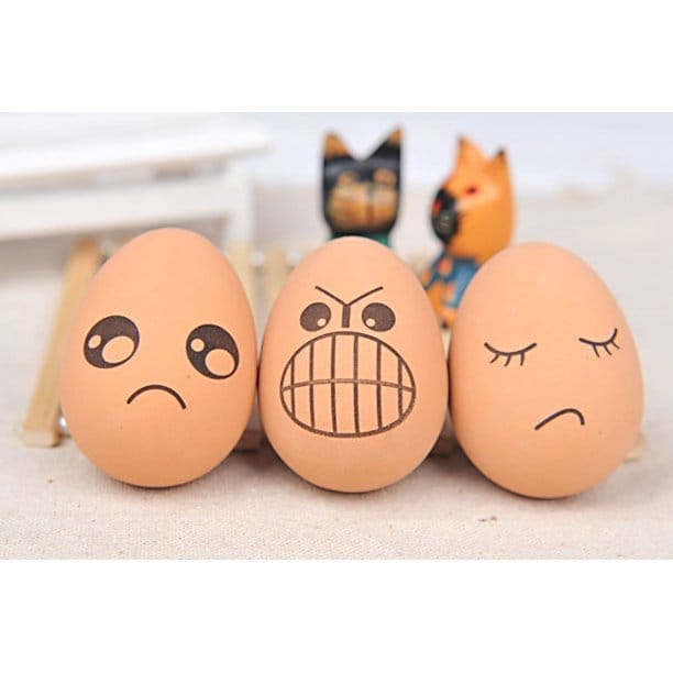 12 x Funny Face Bouncy Eggs, Emoji Stocking Filler, Party Favours - Party Favours by Fashion Accessories