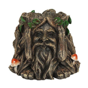 The Fashion Gift Shop: 14cm Green Man Plant Pot See Speak Hear No Evil Planter by Spirit of equinox, Pots and Planters