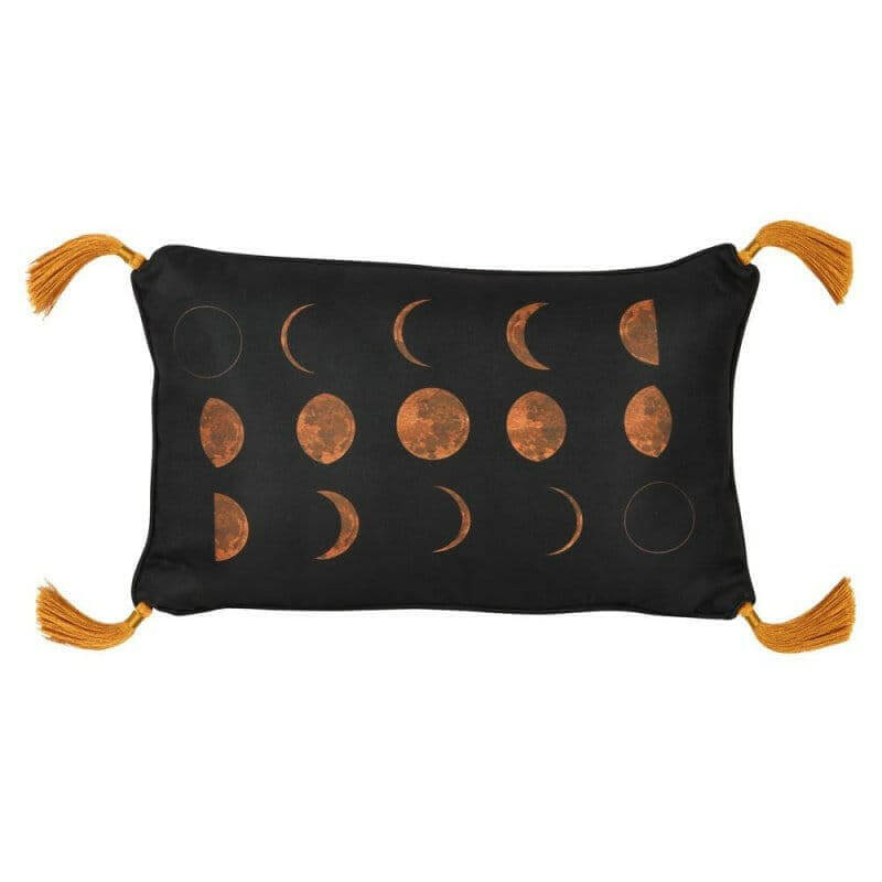 The Fashion Gift Shop: 40cm Rectangular Moon Phases Cushion for Home Decor by Spirit of equinox, Sofa Cushions