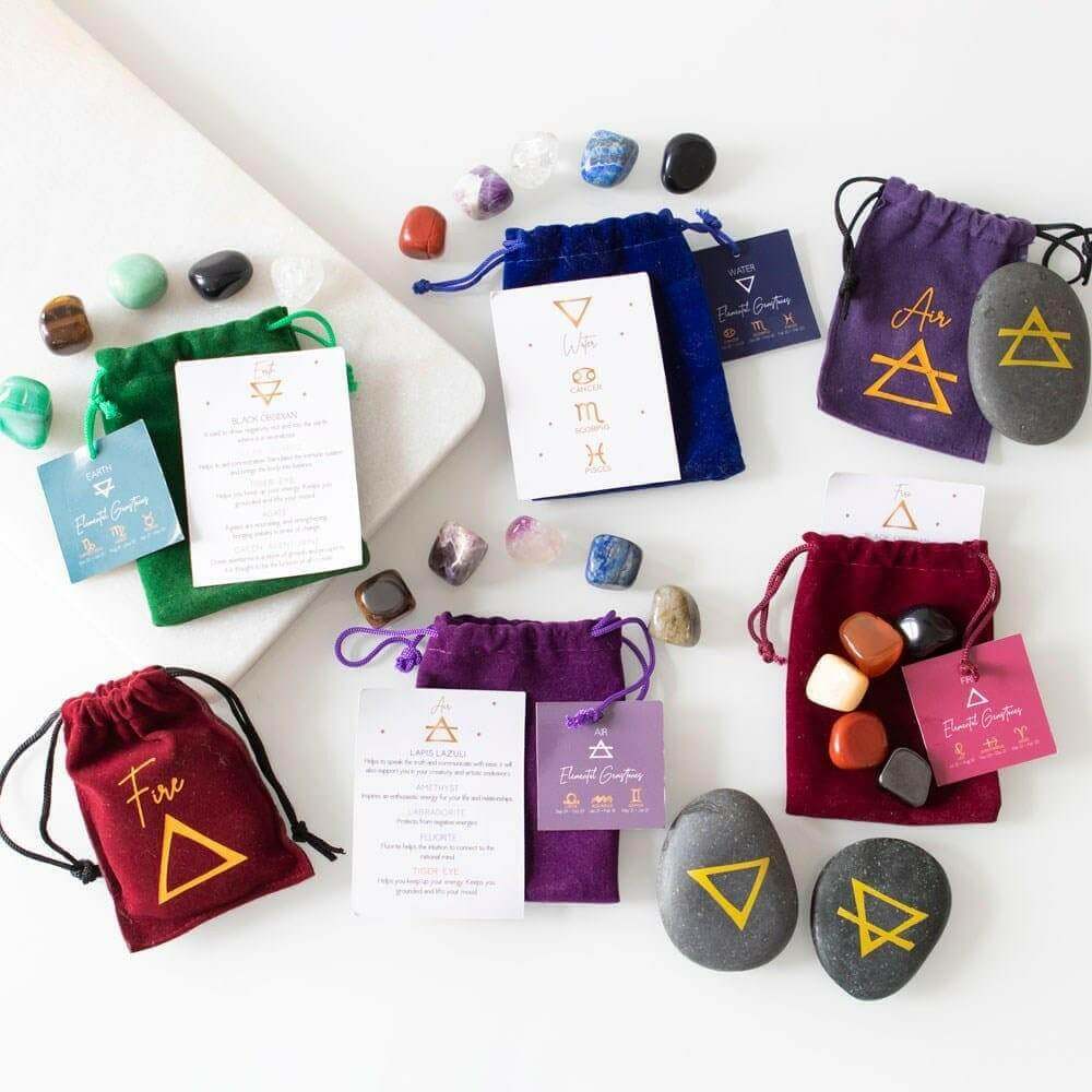 Air Element Tumble Gemstone Set for Energy and Mood by Spirit of equinox