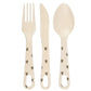 All Over Bee Design Cutlery Set Made from Echo Friendly Bamboo - Cutlery by Toucan Gifts