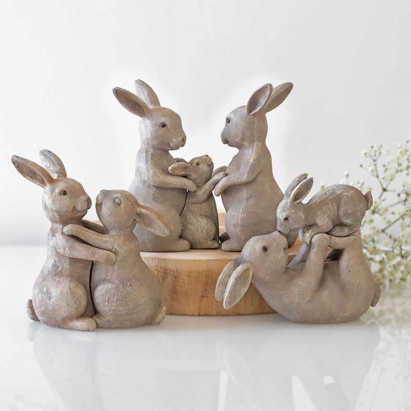 Fluffle Family of Bunny Rabbits Ornaments - Ornaments by Jones Home & Gifts