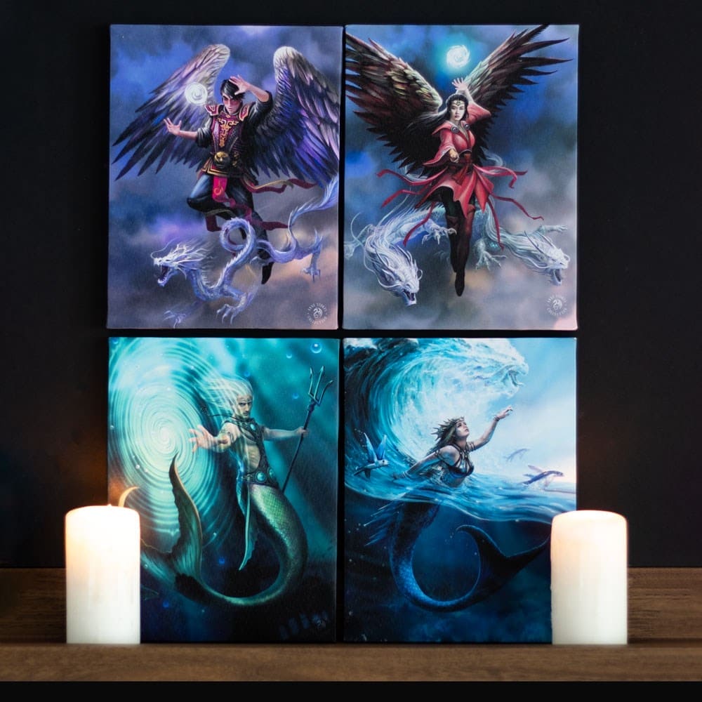 Anne Stokes Air Element Sorceress Wall Art Canvas Plaque - Wall Art's by Anne Stokes