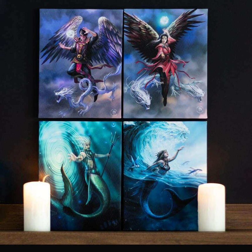 The Fashion Gift Shop: Anne Stokes Air Element Sorceress Wall Art Canvas Plaque Artwork Decor by Anne Stokes, Wall Art's