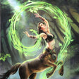 The Fashion Gift Shop: Anne Stokes Earth Element Sorceress Canvas Art Plaque by Anne Stokes, Wall Art's