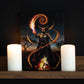 Anne Stokes Fire Element Wizard Canvas Plaque Wall Art - Wall Art's by Anne Stokes