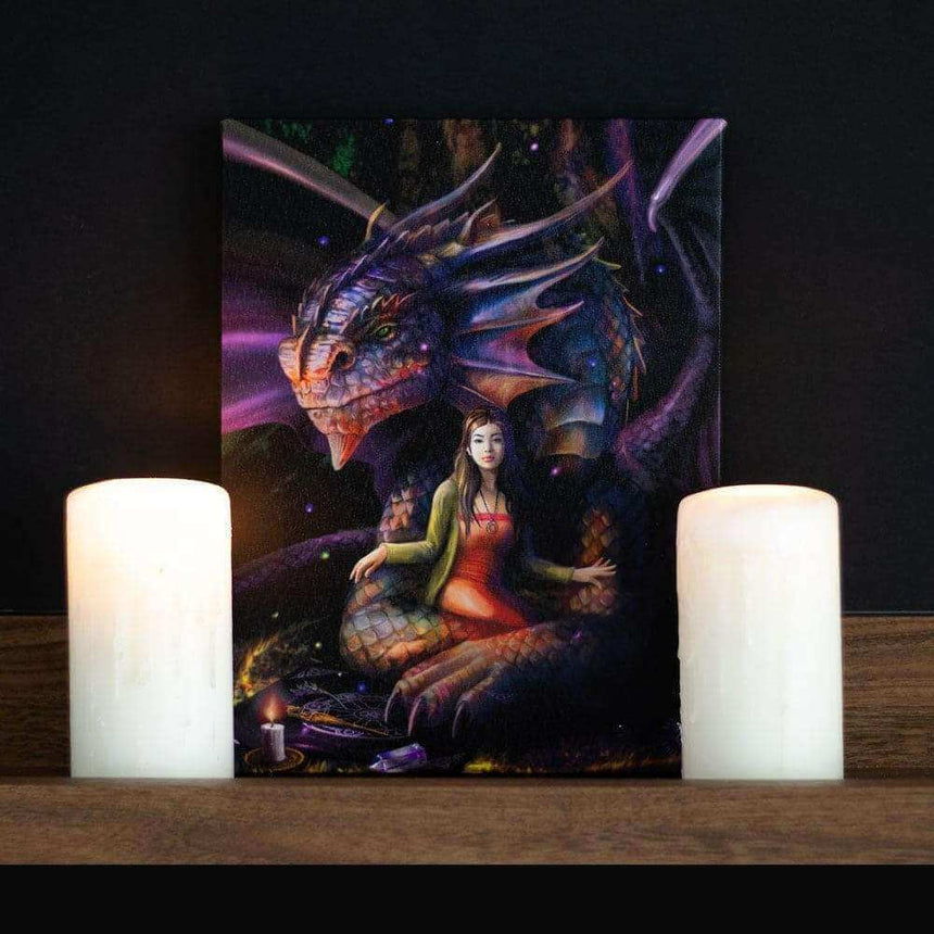 Anne Stokes Spirit Dragon Canvas Plaque Wall Artwork Decor - The Fashion Gift Shop Wall Art's