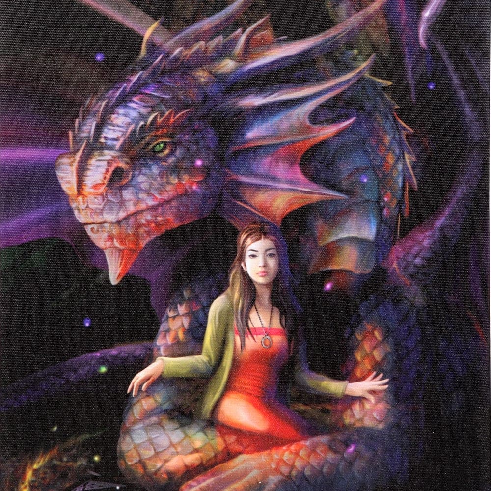 Anne Stokes Spirit Dragon Canvas Plaque Wall Art - Wall Art's by Anne Stokes