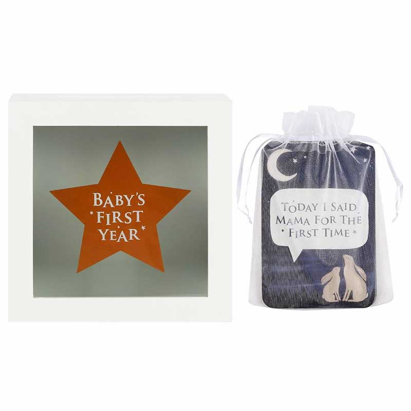Baby's First Year Milestone Cards & Box, New Parents Keepsake Gift - Babies Keepsake Box by Jones Home & Gifts