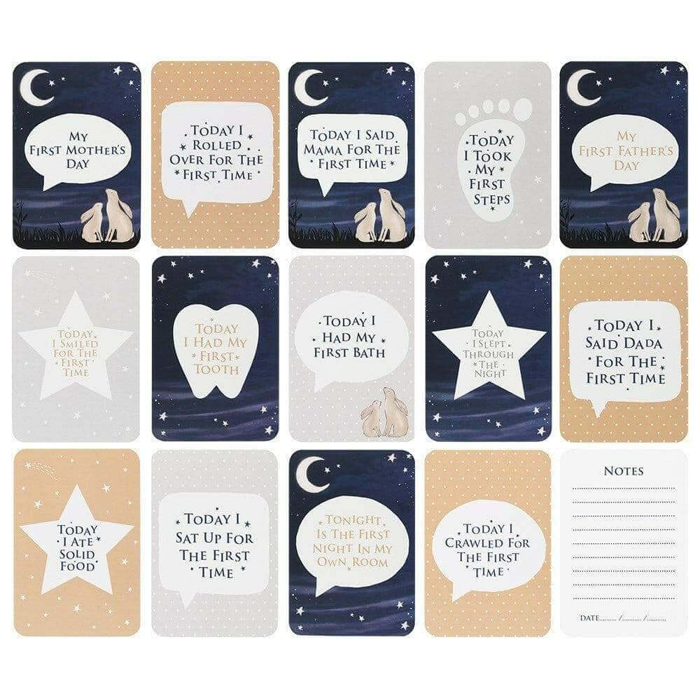 Baby's First Year Milestone Cards & Box, New Parents Keepsake Gift by Jones Home & Gifts