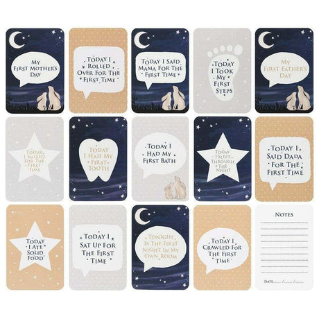 The Fashion Gift Shop: Baby's First Year Milestone Cards & Box, New Parents Keepsake Gift by Jones Home & Gifts, Babies Keepsake Box