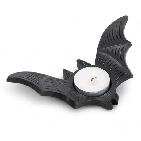 The Fashion Gift Shop: Bat Tealight Candle Holder for Eerie Home Decor by Spirit of equinox, Tea Light Holder